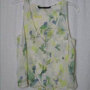 Zara Trafaluc semi sheer sleeveless top
